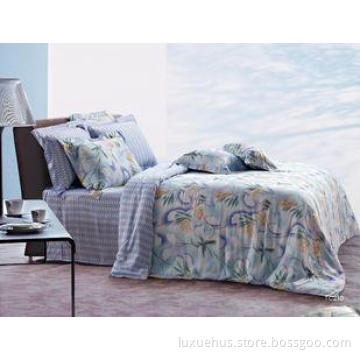 Comfortable Tencel Lyocell Bedding Sets Reactive Printing F